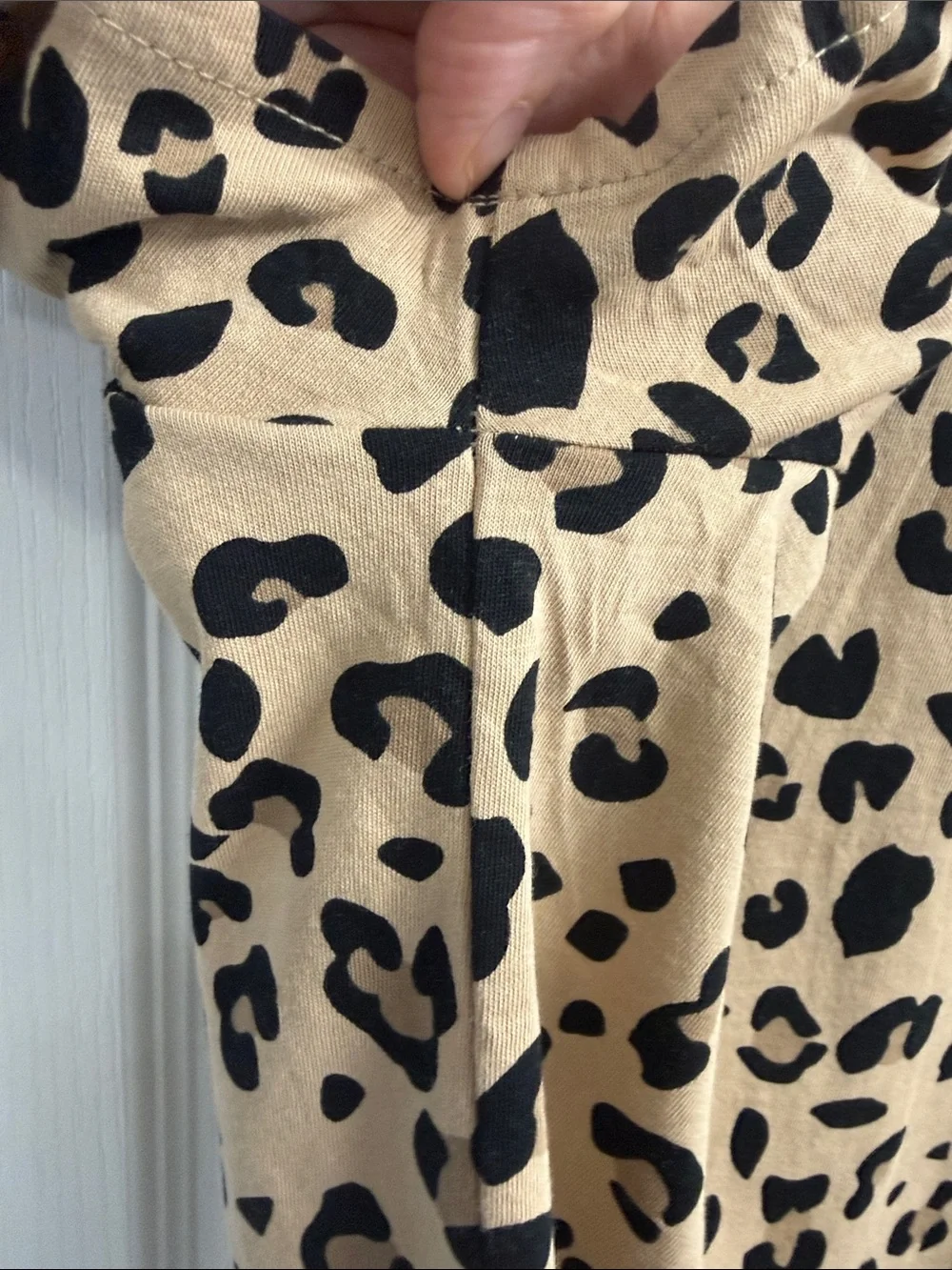 J Crew Leopard Print Short Sleeve Tee - Beige/Black Relaxed Fit
